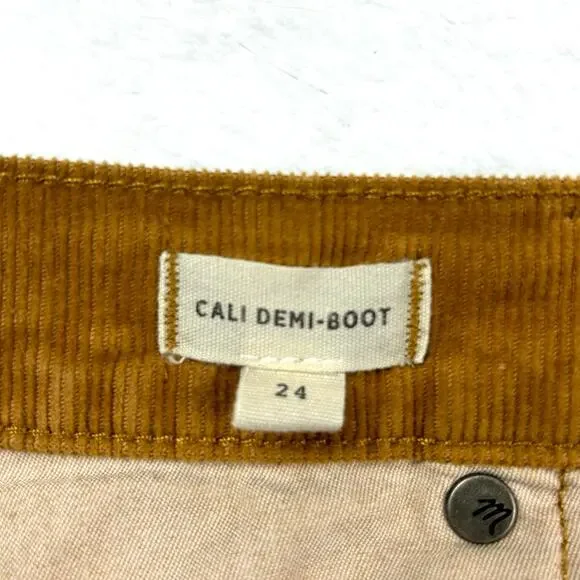 Madewell Cali Demi-Boot Jeans: Corduroy Edition Size 24 in Burnished Cedar - Picture 10 of 14